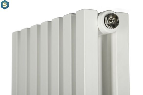 Дизайнерский радиатор вертикальный Betatherm Quantum 2 H-1500 мм, L-325 мм нижнее подключение BQ 2150/08 9016 99, Белый матовый