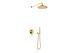 Душевая система Kohlman Axel 30 gold + BOX скрытого монтажа QW210AGDR30, Золотой