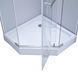 Душова кабіна Lidz Dozorca SC90x90.CRM.LOW.TR, скло прозоре 6 мм, Хром, Універсальна, прозорий