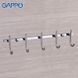 Вешалка Gappo G201-5 на 5 крючков 300 мм, хром, Хром
