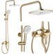 Душевая система Rea Argus brushed gold с изливом REA-P7841, Золотой