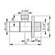 Угловой вентиль 1/2"x3/8" Alca Plast ARV002, Хром