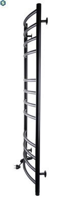 Рушникосушка електрична Unio LDE EL 1200-500-12 BLK Драбинка Дуга Еліт чорна, Черный матовый, Ліве, Механічний