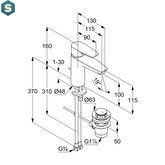 Змішувач для умивальника Kludi Pure&Solid 342900575, Хром
