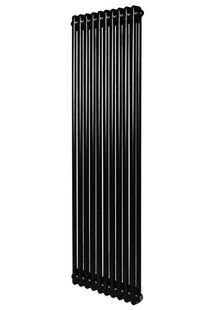 Вертикальный дизайнерский радиатор отопления Arttidesign Bari II 10/1500/470/50 чорний матовий, Черный матовый