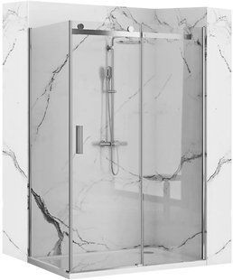 Душова кабіна Rea Nixon 90x140 P chrome REA-K5011 + REA-K5007, Хром, Права, прозорий, хром
