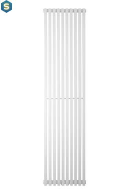 Дизайнерский радиатор Betatherm Quantum 1 H-1800 мм, L-405 мм с боковым подключением BQ 1180/10 9016М 34, Белый матовый