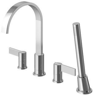 Змішувач на борт ванни Kohlman Dexame chrome QB240D, Хром
