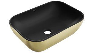 Умивальник Mexen Rita gold brushed black matt накладний MEX-21084578, Золотий