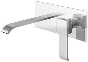 Смеситель для умывальника Kohlman Axis chrome + BOX скрытого монтажа QW185N, Хром