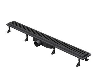 Дренажный канал Koller Pool Aqua 70cм и решеткой Line mattblack AQLMB0700