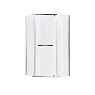 Душова кабіна Lidz Dozorca SC90x90.CRM.LOW.TR, скло прозоре 6 мм без піддона, Хром, Універсальна, прозорий
