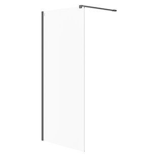 Душова кабіна Cersanit Mille Walk-in 90x200 чорна прозоре скло S161-008, чорний