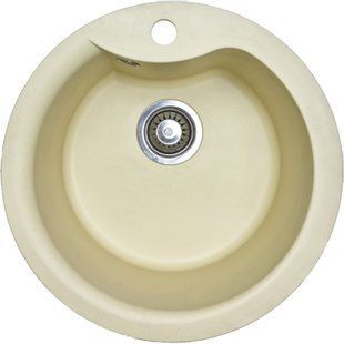 Кухонная мойка Adamant Wave &Oslash;485x210 ivory 219223, Бежевый