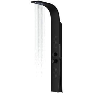 Душевая панель Corsan Festo black LED S046MBLLED, Черный матовый