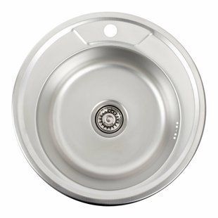Кухонная мойка из нержавеющей стали Platinum декор 490 (0,6/170 мм), Decor