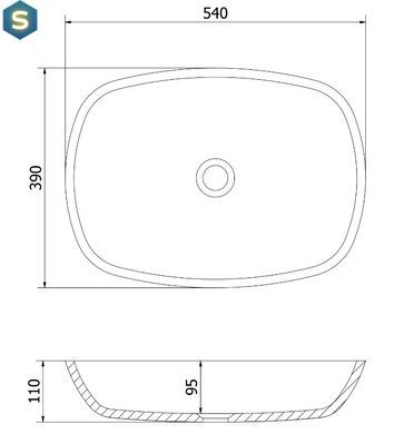 Умывальник Mexen Araks silver накладной MEX-24155411, Прозрачный