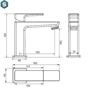 Змішувач для умивальника Omnires Parma chrome PM7410CR, Хром