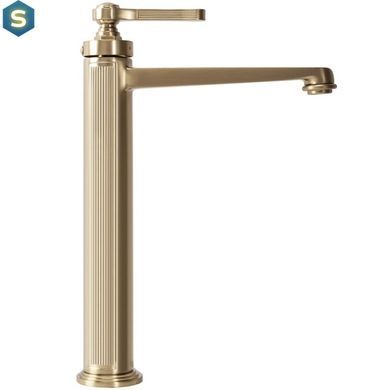 Змішувач для умивальника Rea Monaco brushed gold високий REA-B4212, Золотий