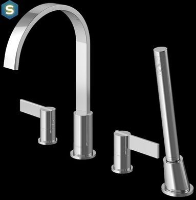 Змішувач на борт ванни Kohlman Dexame chrome QB240D, Хром