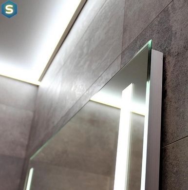 Дзеркало Dusel DE-M1041 75x120 з годинником, Білий