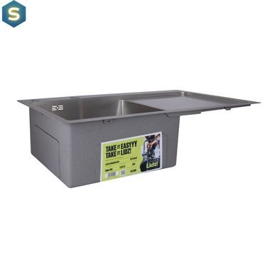 Кухонная мойка интегрированная Lidz Handmade H7849R крыло справа (LDH7849BRUR45591) Brushed Steel 3,0/1,0 мм, Нержавеющая сталь