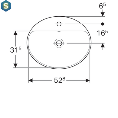 Умывальник Geberit Variform 55x45 500.721.01.2, Белый