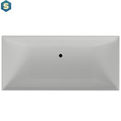 Ванна отдельностоящая матовая Amidicon Sparta 173x73 черная из литого камня SPARTA_173_BLACK_MAT, Черно-белый