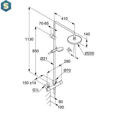 Душевая система Kludi Logo 6809405-00, Хром