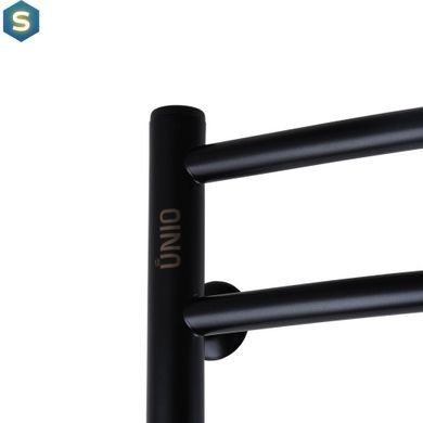Рушникосушка електрична Unio LDE EL 1200-500-12 BLK Драбинка Дуга Еліт чорна, Черный матовый, Ліве, Механічний