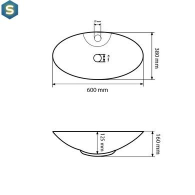 Умывальник VBI Carovilli white накладний VBI-015504, Білий