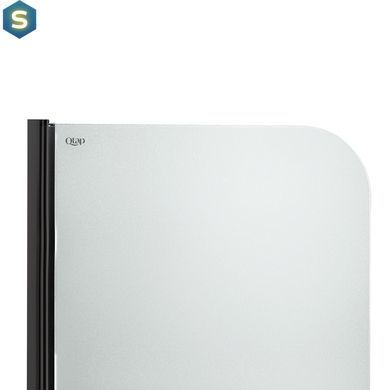 Шторка для ванны Qtap Standard BLM407513APL стекло Pear 6 мм, 75х130 см, левая, Левая, матовый, черный матовый
