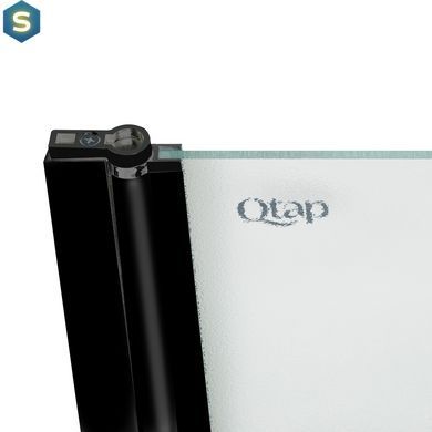 Шторка для ванны Qtap Standard BLM407513APL стекло Pear 6 мм, 75х130 см, левая, Левая, матовый, черный матовый