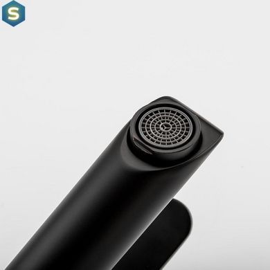 Смеситель для умывальника Frap F10801-62 высокий, черный, Черный матовый