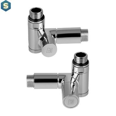 Комплект дизайн кранов под ТЭН Ideale Senso 1/2&rdquo;x1/2&rdquo; хром, Хром