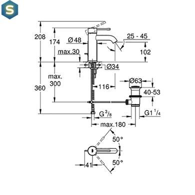 Змішувач для раковини Grohe Essence S-Size 23589GN1