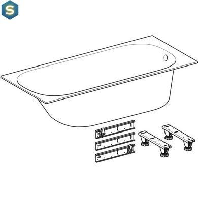 Ванна акрилова Geberit Soana 180x80 554.015.01.1 + ніжки, Білий