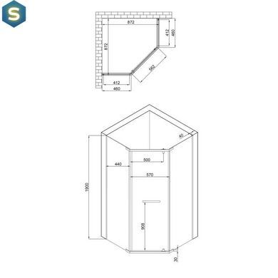 Душевая кабина Lidz Dozorca SC90x90.CRM.LOW.TR, стекло прозрачное 6 мм без поддона, Хром, Универсальная, прозрачный