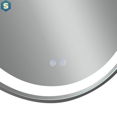 Дзеркало Qtap Gemini 800х700 з LED-підсвічуванням Touch, з антизапотіванням, з димером температури кольору (3000-6500K) Reverse QT2578R8072B