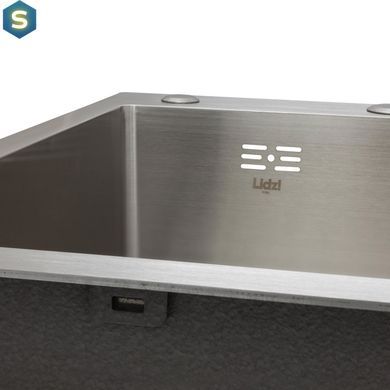 Кухонная мойка интегрированная Lidz Handmade H7849R крыло справа (LDH7849BRUR45591) Brushed Steel 3,0/1,0 мм, Нержавеющая сталь
