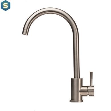 Смеситель для кухни Globus Lux Alpen SBT1-203S, Графитовый хром