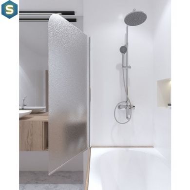 Шторка для ванни Qtap Standard CRM407513APL Pear, Ліва, матовий, хром