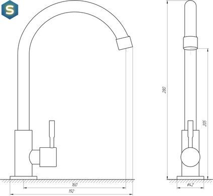 Монокран Globus Lux Alpen SUS-001M, Графитовый хром
