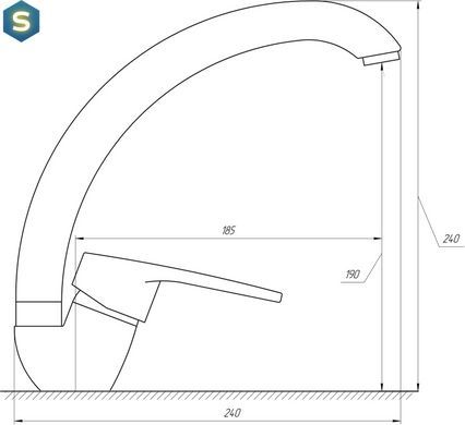 Змішувач для кухні Domino Sirius DSV-103S, Хром