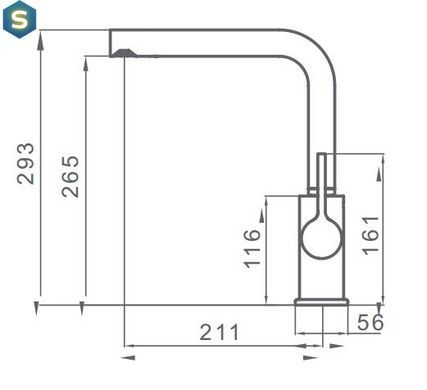 Смеситель для кухни GRB Kitchens 990910, Белый