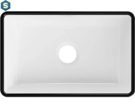 Умивальник Mexen Nadia 36 white black Edge накладний MEX-21613607, Білий