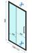 Душевая кабина Rea Rapid Slide 80x110 black REA-K6421 + REA-K6401, Черный матовый, Универсальная, прозрачный, черный матовый