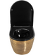 Підвісний унітаз Rea Carlo Flat brushed gold black REA-C3300, Золотий