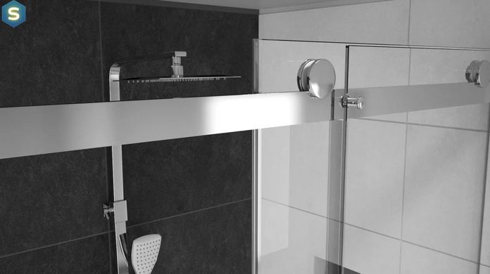 Душевая кабина Rea Nixon 90x140 P chrome REA-K5011 + REA-K5007, Хром, Правая, прозрачный, хром