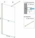 Душевая стенка Rea Aero ombre 100 matt brushed gold REA-K2464, матовый, золотой
